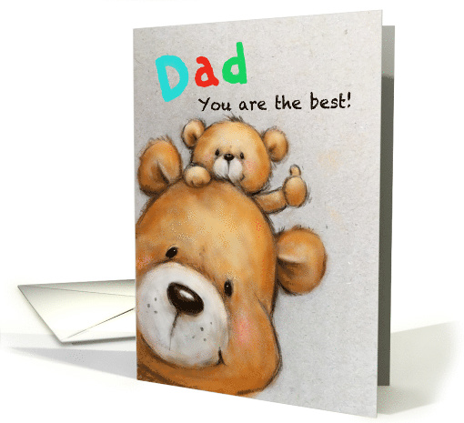 Bear Cub and Bear Dad, Happy Father's Day! card (1556410)