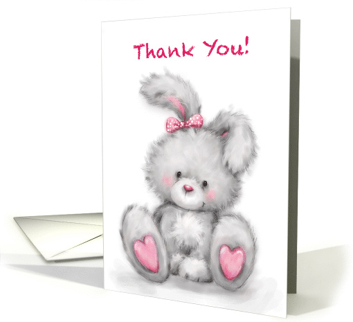 Thank You Card With Cute Bunny card (1628458)