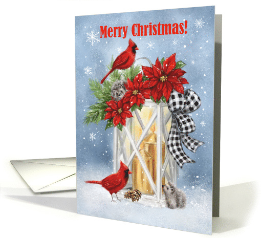 Merry Christmas Lantern with Animals card (1751528)