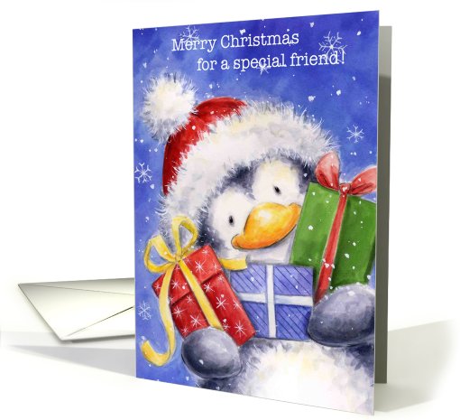 penguin with presents card (503537)