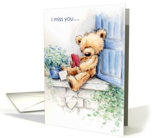 miss you bear card (568203)