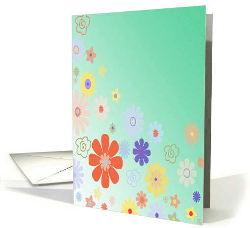Flowers for you card (66488)
