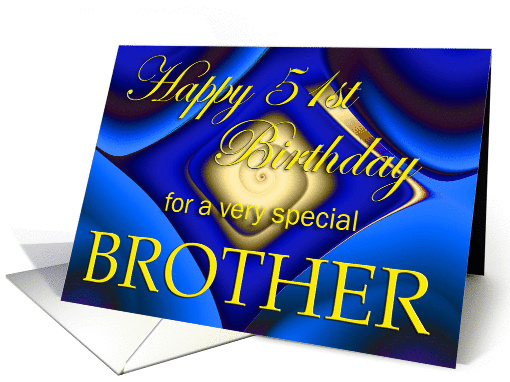 Happy 51st Birthday Brother card (226471)