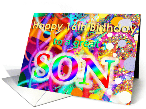 Happy 16th Birthday Son card (229306)