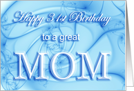 Happy 31st Birthday Mom card