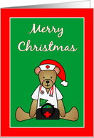 Christmas Nurse Bear card