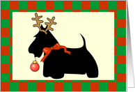 Scottie Dog Christmas card