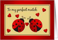 Ladybug Valentine card