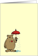 Bearly Valentine Umbrella Missing You card