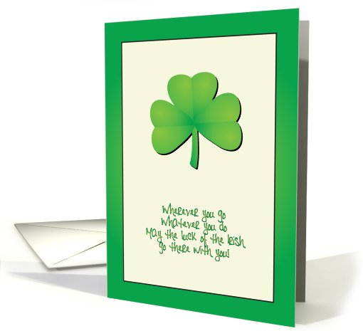 Happy St Patrick's Day Clover Wish card (781659)