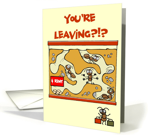 You're Leaving!?!??! Ant Colony Humor card (82760)