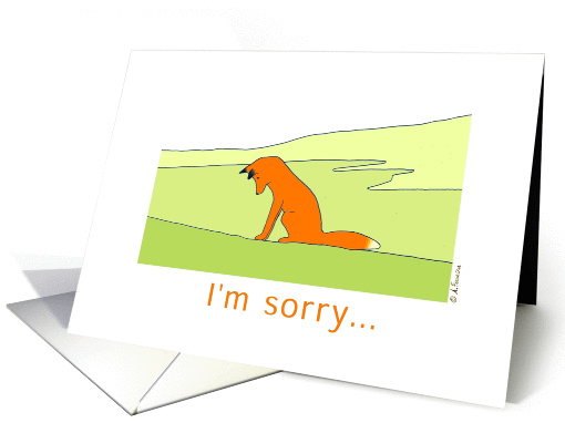Apology - I'm sorry Red Fox card (1083314)