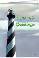 Cape Hatteras Christmas Lighthouse card
