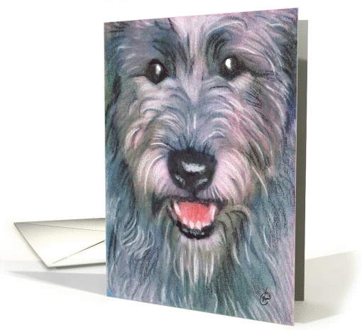 Wolfhound Dog Painting card (343426)