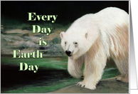 Every Day is Earth Day - Polar Bear Painting card