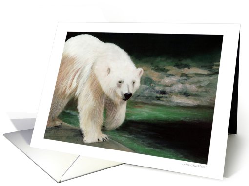 Polar Bear Painting Earth Day Etc card (410360)