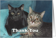 Pet Sitter Thank You Cats Painting card
