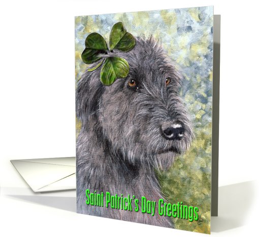 St. Patrick's Day Irish Wolfhound card (574000)