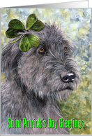 Irish Wolfhound Painting St. Patrick’s card