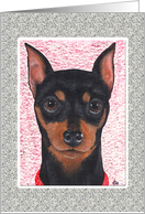 Miniature Pinscher Dog Party Announcement Invitation card