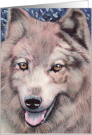 Wolf Wildlife Painting Portrait card