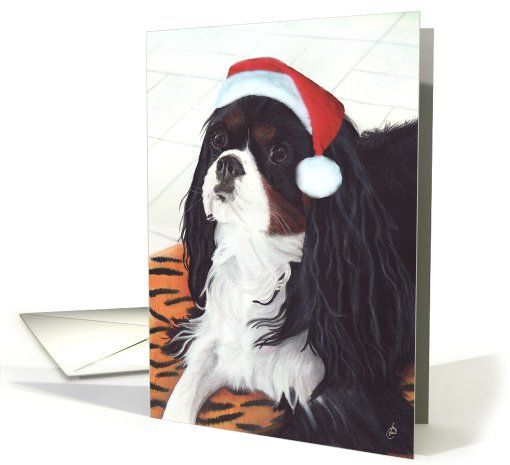 Merry 'Cavaliermas' Cavalier King Charles Spaniel Christmas card