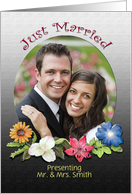 Just Married YOUR custom photo upload Announcement card