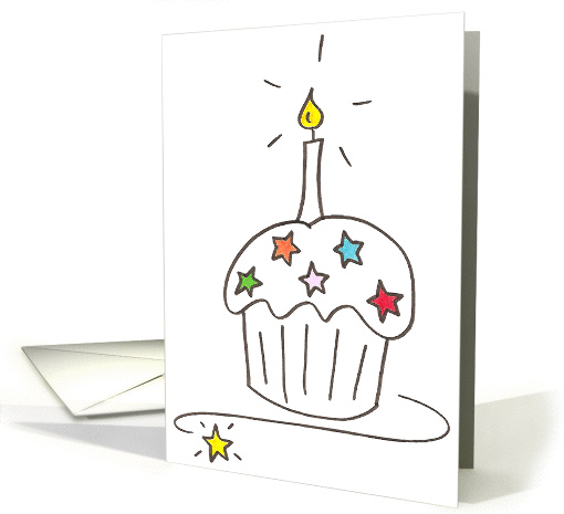 Birthday Cupcake card (72429)