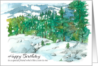 Happy Birthday Friend Like A Son To Me Winter card