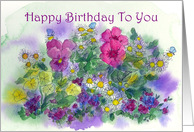 Autumn Garden Happy Birthday To You Favorite Friend card