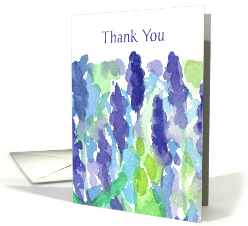 Thank You Lavender Blue Wildflowers Blank card (1010105)
