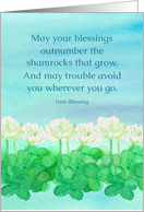 Happy St. Patrick’s Day From All of Us Irish Blessing Clover card