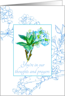 You’re in our Thoughts and Prayers Sympathy card