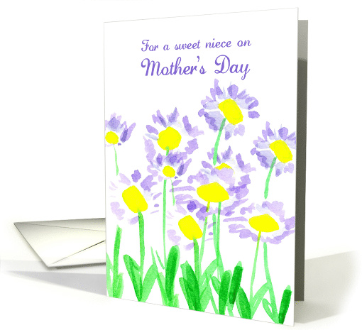 For A Sweet Niece On Mother's Day Lavender Wildflowers card (1034539)