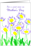 For A Sweet Niece On Mother’s Day Lavender Wildflowers card