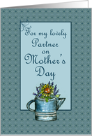 Happy Mother’s Day Lovely Partner Flower Bouquet Watercolor Art card