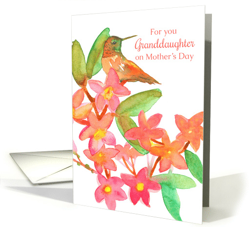 For You Granddaughter On Mother's Day Hummingbird card (1034571)