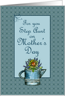 Happy Mother’s Day Step Aunt Flower Bouquet Watercolor Art card