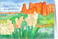 Happy Father’s Day Cousin Southwest Desert Red Rocks card