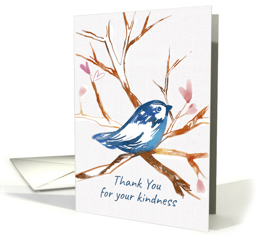 Thank You For Your Kindness Bluebird Tree Hearts card (1101626)
