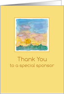 Thank You To A Special Sponsor Sunrise Yellow card