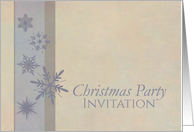 Christmas Party Invitation Lavender Snowflakes Beige Holiday card