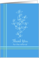 Thank You For The Referral Business Wildflowers card