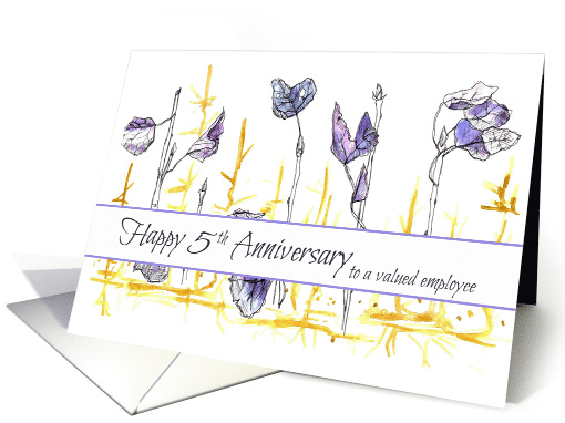 Happy Fifth Anniversary Employee Business card (1146658)