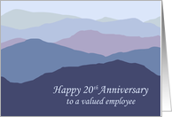 Happy 20th Anniversary Employee Business Mountains card