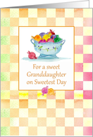 For a sweet Granddaughter on Sweetest Day Candy Pastel Checks card