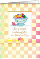 For a sweet Goddaughter on Sweetest Day Candy Checks Gingham card