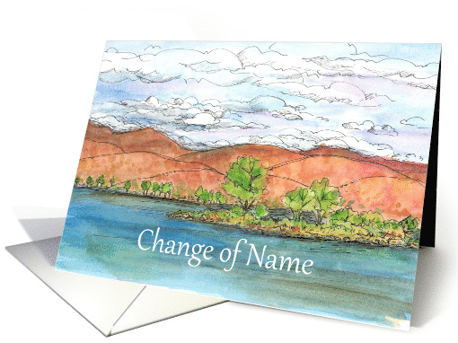 Change of Name Announcement Mountain Lake card (1184676)