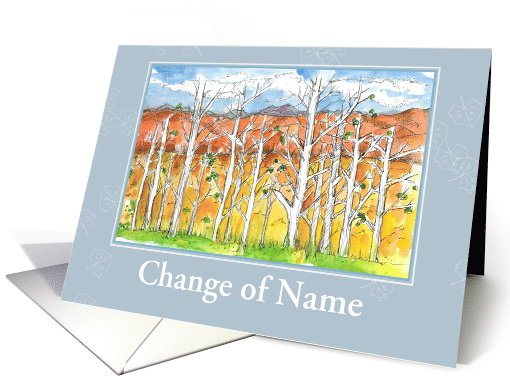 Change of Name Mountains Trees Custom Name card (1184688)