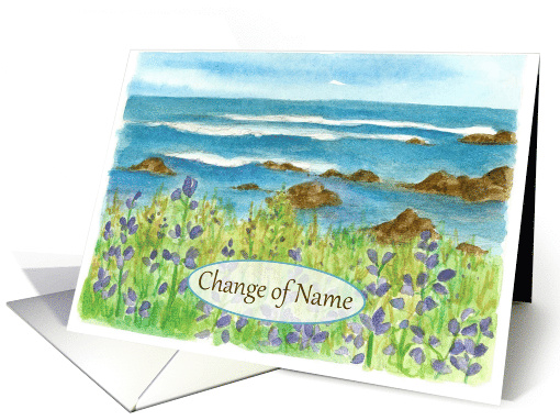Change of Name Announcement Ocean Coastline card (1184700)